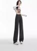 Jeans Vintage Wide-leg Primavera e Verão 2024 Nova Chegada Wide-leg Jeans Mulheres de cintura alta Straight-leg Dumped Jeans