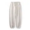 Pantalones deportivos jogger elásticos de marca moderna con forro polar de 250 g, pantalones deportivos casuales simples de pierna recta holgada de alta resistencia, estilo de pareja para otoño e invierno