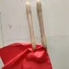 Baquetas de madera maciza, baquetas para gongs y tambores de guerra, baquetas grandes para tambores de danza, baquetas para tambor de cintura de adulto y niño, pañuelo cuadrado de seda roja para baile cuadrado