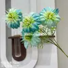 Gris azul azul neblina azul azul oscuro flor artificial a juego boda hogar salón de bodas flor artificial flor de tela de seda venta al por mayor
