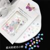 Internet japonesa Celebridade Resina Joias Transparente Aurora Cinco pétalas Flor Nail Art Joias Luminosa Flor Asas de Borboleta Arco