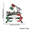 Gafas Decorativas Mexicanas Bandera del Día de la Independencia de México Marco de Gafas de Cactus Accesorios para Fotos del Cinco de Mayo