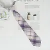 Camisa de corbata pequeña para mujer Jk Estilo universitario Suave Una cuchilla Ins japonés Chica Versátil Cuadros Sin golpe Uniforme estudiantil