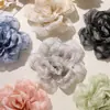 Vibe Fresca e Elegante, Super Delicada Renda com Borda Queimada Camélia DIY Elástico de Cabelo, Acessório de Cabelo, Corda para Rabo de Cavalo, Adorno Floral