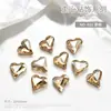 Acessórios para Nail Art: Strass com Base Pontuda, Strass Irregulares Brancos Transparentes em Formato de Coração, Strass Coloridos Grandes Irregulares em Formato de Coração, e Outros Acessórios de Decoração de Unhas Vestíveis com Formatos Únicos