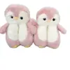 Nuevos Juguetes de Peluche de Pingüino Lindos Estilo Coreano de Invierno, Zapatos de Felpa Cálidos Populares para Interiores y Exteriores para Niñas, Venta al por Mayor