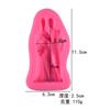 Molde de silicona para azúcar con forma de pareja de novios, ideal para decoración de tartas, aromaterapia y yeso.