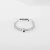 Anillo de apertura ajustable de cobre con incrustaciones de circonita, 26 letras del alfabeto inglés, joyería de moda de alto nivel y temperamento, para cruzar fronteras