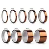Cinta de poliimida Kapton PI resistente a altas temperaturas de 0.055 mm de espesor, 0.08 mm, cinta para dedos dorados 20 mm * 33 m