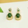 Aretes de Jade Jaspe Hetian Natural Aiyu Aretes de Jade Verde Espinaca para Mujer Venta al por Mayor Dropshipping S4011405