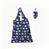 Bolsa de compras plegable en stock creativa bolsa de compras portátil transfronteriza poliéster 190T bolsa de compras de supermercado con estampado al por mayor