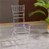 Silla de bambú transparente de cristal para salón de banquetes de hotel, para exteriores, jardín, boda, de plástico, sencilla, de acrílico transparente.