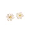 Pendientes de resina con flores de Corea del Sur, diseño de nicho, combinables con todo, de moda, ligeros, de lujo y de alta gama.