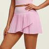 Falda Plisada de Dos Piezas de Verano Transfronteriza para Mujer con Bolsillos, Falda de Tenis Anti-Exposición, Falda Corta Deportiva para Correr, Yoga