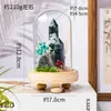 Columna de Cristal Natural Transfronteriza Flor Eterna Adorno de Tapa de Vidrio Prisma Hexagonal de Cristal Hecho a Mano DIY Flor Seca Regalo Creativo