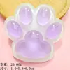Tamaño grande pequeño Accesorios de Resina Luminosa Color Transparente Lindo Garra de Gato DIY Hecho a Mano Pasador Colgante Taza de Agua Funda para Teléfono Móvil
