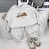 Conjunto de invierno de dos piezas para niños, casual, holgado, grueso y con forro polar, estilo coreano, para niños y niñas, con diseños de dibujos animados y pantalones deportivos versátiles