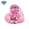 Huagang Gem 9A Flor de Gelo em Forma de Coração Lapidada Diamante de Alto Carbono Joia Rosa DIY Zircônia Pedra Crua Anéis Coração de Pêssego Pedra Principal