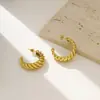 Pendientes geométricos irregulares de acero inoxidable europeos y americanos transfronterizos, pendientes de alta gama, temperamento, moda, personalidad, pendientes exagerados
