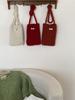Corea del Sur Dongdaemun Otoño e Invierno Nuevo Huevo Bolsa para Teléfono de Casa Tejida a Mano Mezcla de Lana Bolso Cruzado Billetera de Punto para Mujer