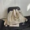 Mochila Casual Exterior Transfronteriza de Nuevo Estilo, Bolso de Hombro Grande de Estilo Japonés, Bolso Tote con Cordón de Alta Gama para Viajes Diarios