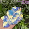 Escama de Dragón Sirena Iridiscente Concha Grande 40mm Lentejuelas Plegadas DIY Siete Colores Deslumbrante Escama de Pez Forma de Abanico Cuentas