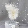 Hermosos adornos decorativos para pastel de flamenco de Instagram, DIY, alas de cisne de plumas, amor, amor, fiesta, postre, insertable