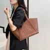 Bolso Tote Tejido de Moda Más Vendido para Mujer, Bolso de Viaje Retro de Gran Capacidad Nuevo, Bolso de Hombro Casual