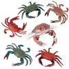 Set de 6 Figuras Realistas de Cangrejo Modelos de Animales Marinos de Plástico Varias Especies de Cangrejo Incluyendo Cangrejos Azules Rojos y Verdes Set de Juguetes Educativos para Ni