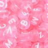 100 cuentas acrílicas rosas transparentes con letras inglesas. ¡Oferta! AliExpress: Accesorios de joyería DIY, cuentas sueltas.