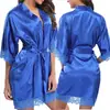 Ventas Directas de Fábrica Comercio Exterior Ropa de Dormir Sexy Tallas Grandes para Mujer Europea y Americana, Batas de Baño, Batas de Baño Elásticas Holgadas de Talla Grande, Vestidos de Noche