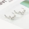 Aretes Geométricos Redondos de Cara Brillante con Hebilla para la Oreja, Moda Estilo Frío, Lujo Ligero de Alto Nivel, Elegantes, Nicho, Simples