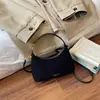 2026 Bolso de Moda Retro Estilo Bollo Casual Color Sólido Piel Suave Bolso de Hombro Bajo el Brazo Bolso Cruzado Simple para el Viaje