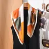 Pañuelo Cuadrado Delgado de Lujo Ligero para Primavera y Verano, Pañuelo de Seda Versátil y Elegante para Mujer, Pañuelo Decorativo para el Cuello de Estilo Suave, Diadema, Chal Multiusos