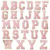 Parches Bordados de 8 cm con 26 Letras Inglesas con Bordes Dorados, Parches de Bordado para Toalla para Ropa y Pantalones, Accesorios Hechos a Mano