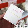 Cartão de Grampo de Couro com Pelo 6,3X7,3Cm Laço Joia Cartão de Papel Acessórios DIY Feitos à Mão Embalagem Sacola Papel Cartão