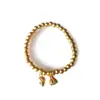 Pulsera Flor de Loto de Dos Vidas Sha Jin para Mujer Pulsera Simple de Loto con Perlas Doradas Mismo Origen que la Tienda de Oro Libro Rojo Joyería de Mano