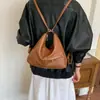 Bolsa de dumpling simples de cor sólida, nova moda 2026 bolsa de ombro estilo motocicleta, bolsa transversal retrô para o dia a dia