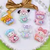 Pijama Lindo de Dibujos Animados Sanrio Accesorios Brillantes de Resina Pegamento Crema Funda de Teléfono DIY Pasador Pegatina para Refrigerador Accesorios para Coche