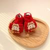Chapéu de cabeça de dragão vermelho bebê coelho bebê recém-nascido meias combinação inverno lua cheia ano novo chapéu fetal vermelho maré