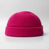 Gorro de piel de melón retro de otoño e invierno, gorro de casero, moda callejera de hip-hop, gorro para hombres y mujeres, gorro cálido corto de lana fría, venta al por mayor