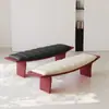 Banqueta de Couro Genuíno Luxo Nórdico para Uso Doméstico, Banqueta Sofá de Sala de Estar, Banqueta Criativa de Designer para Fim de Cama, Banquinho de Descanso