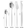 Conjunto de Talheres de Aço Inoxidável Amazon para Fronteira, Faca Portuguesa, Garfo e Colher, Talheres para Comida Ocidental de Hotel, Faca de Bife, Colher de Sobremesa