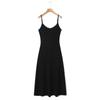 Vestido Longo de Renda Runqi Plus Size com Decote V, Ajuste na Cintura, Corte A, Alças 8946 Vestido de Alça Elegante Francês Feminino