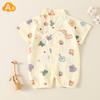Roupa de Bebê Recém-nascido para Soltar Pum Super Fofa de Verão em Gaze de Algodão Puro Roupas de Monge para Crianças Pequenas com Chapéus de Manga Curta para Meninos e Meninas