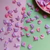 Morado brillante Serie Biblioteca DIY crema funda para teléfono móvil accesorios de resina pasador hecho a mano cuerda para el pelo paquete de materiales para joyería