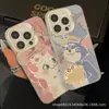 Tom Mary manzana 17air funda de teléfono 15plus8 pareja 14xs11 protección 16pro12 lindo 7-color plata