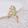 Elegante high-end broche de flor das mulheres de alta qualidade strass corpete combinando terno anti-exposição pin acessórios atacado