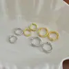 Brincos Pequenos Argola Cruz Dupla Rai Diamante Prata 925 Banhado a Ouro 18K Sólido Exquisitos para o Dia a Dia Argola Torcida Luxo Leve Avançado