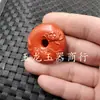 Colgante de jade colgante de cinabrio Mazu colgante de arena roja año tras año vela suave colgante de collar marca de jade colgante de jade